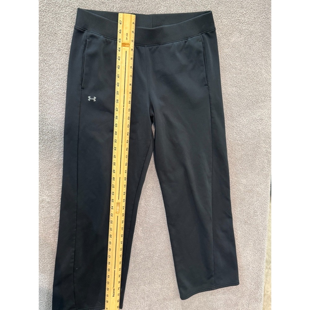 Under Armour ColdGear Pants Men's Large Black Fleece Lined Loose Fit Training Gy